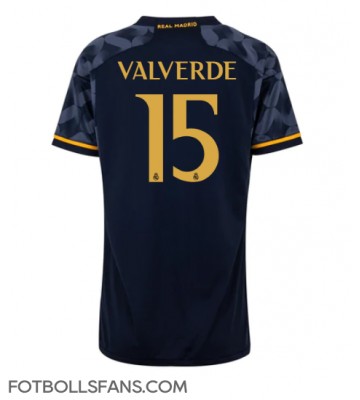 Real Madrid Federico Valverde #15 Replika Bortatröja Damer 2023-24 Kortärmad